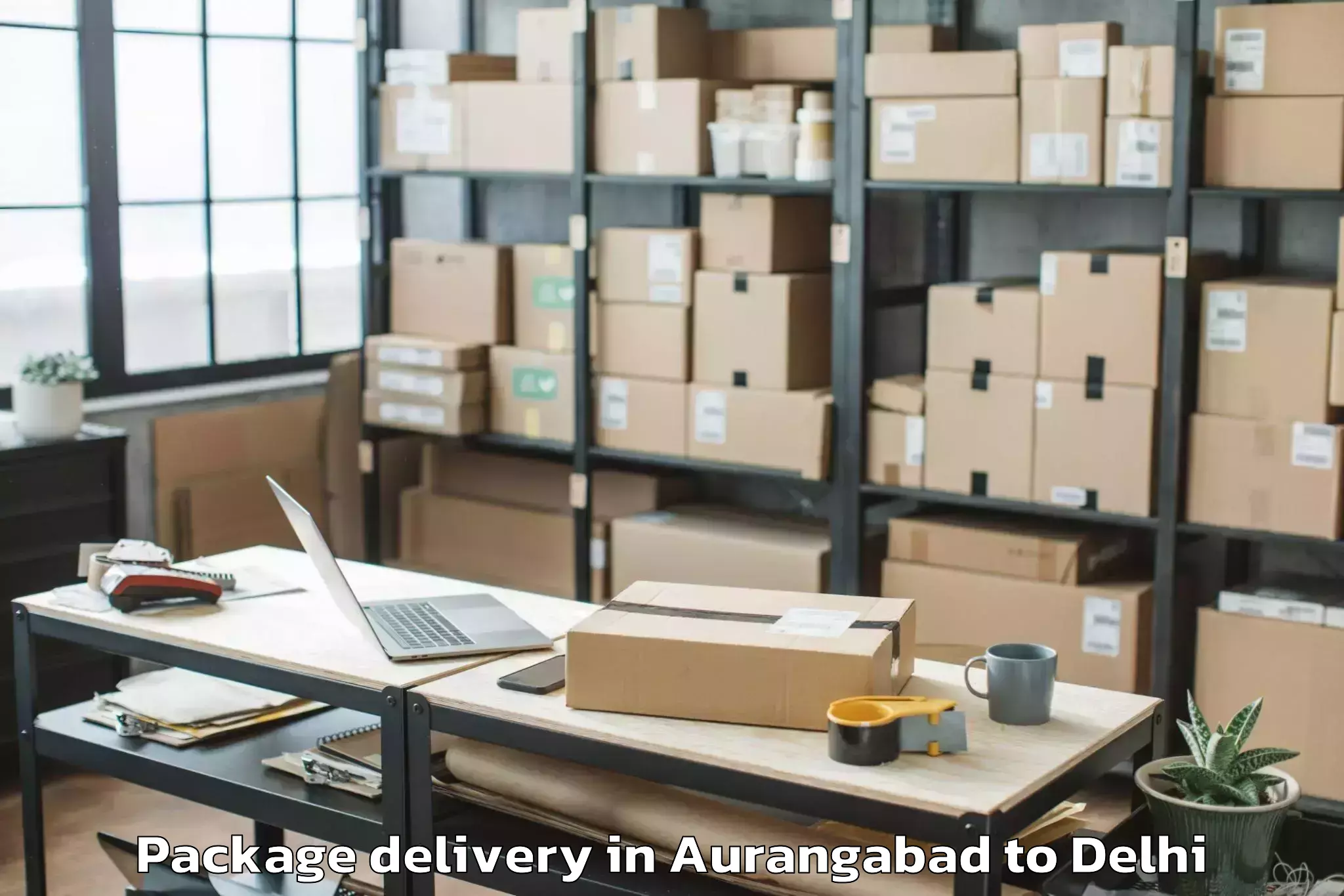 Quality Aurangabad to Unity One Janakpuri Mall Package Delivery